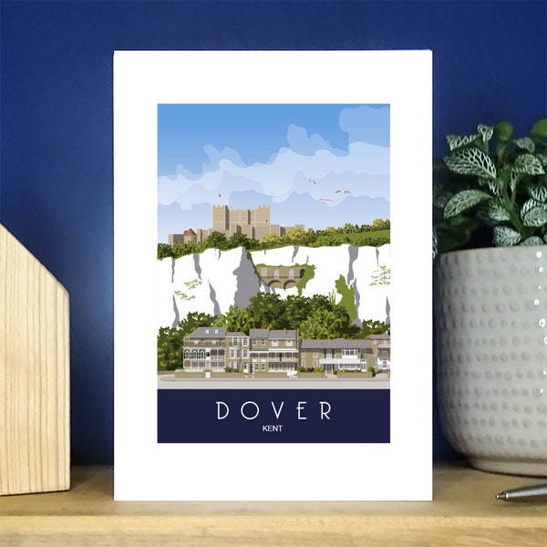 Dover Cliffs and Castle Daytime Greetings Card. Over 500 to choose from.