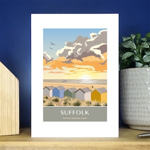 Suffolk Heritage Coast, wenskaart, Suffolk. A6 wenskaart