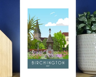 Birchington, Kent. A6 Portrait Greetings Card. Over 500 to choose from.