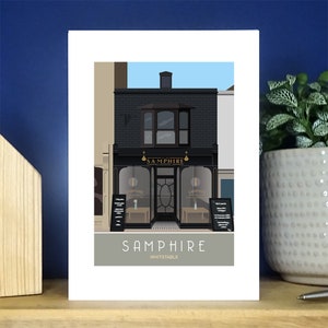 Sampfrire Restaurant, Whistable. Kent. A6 Hochformat Grußkarte