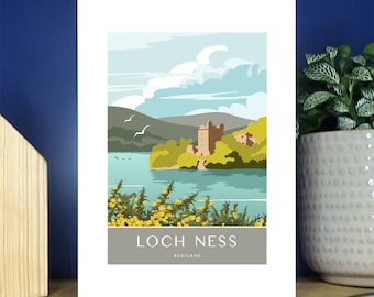 Loch Ness portrait Greetings Card. Over 500 to choose from.