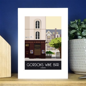 Gordon's Wine Bar London-wenskaart. Meer dan 500 om uit te kiezen.