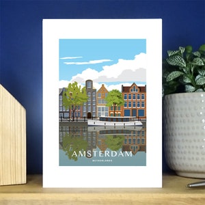 Amsterdam, Netherlands. A6 Portrait Greetings Card. Over 500 to choose from.
