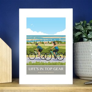 Lifes in Top Gear Norfolk portrait carte de voeux. Plus de 500 au choix.