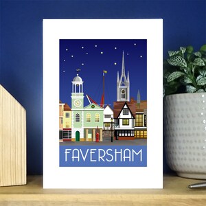 Faversham Night Greetings Card. Over 500 to choose from.