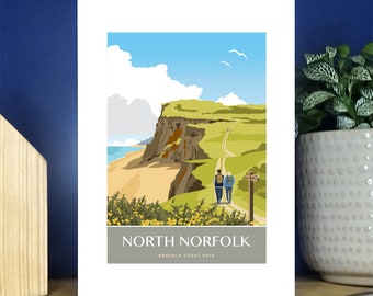 North Norfolk Coast Path.A6 Portrait Greetings Card. Over 500 to choose from.