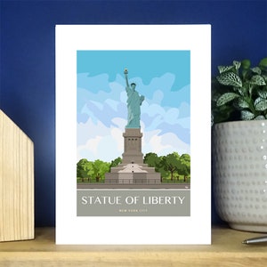Estátua da Liberdade, cidade de Nova York. Cartão de boas vindas. Mais de 500 para escolher.
