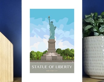 Estatua de la Libertad, Nueva York. Tarjeta de saludos. Más de 500 para elegir.