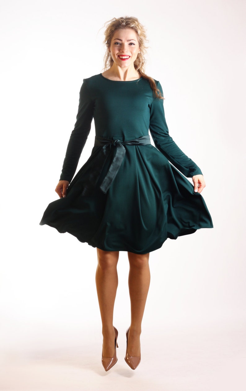 Dark Green Winter Dress