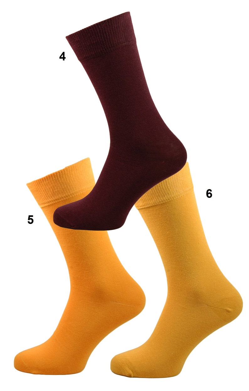 UK Size 7-11 EU size 41-46 Five pair Men/'s Bespoke Monogram Dress socks x27 sock colours available to select from. US size 8-12