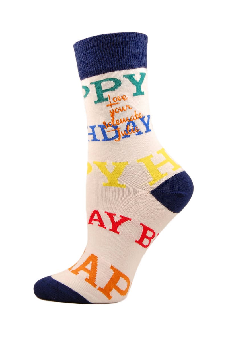 Men's 'happy Birthday' Socks Personalised via Etsy