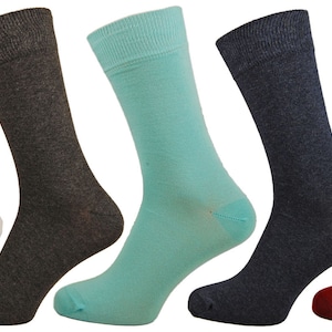 Men&#39;s Plain Knit Dress Socks. x9 colour variants. Wedding, Corporate, Office socks