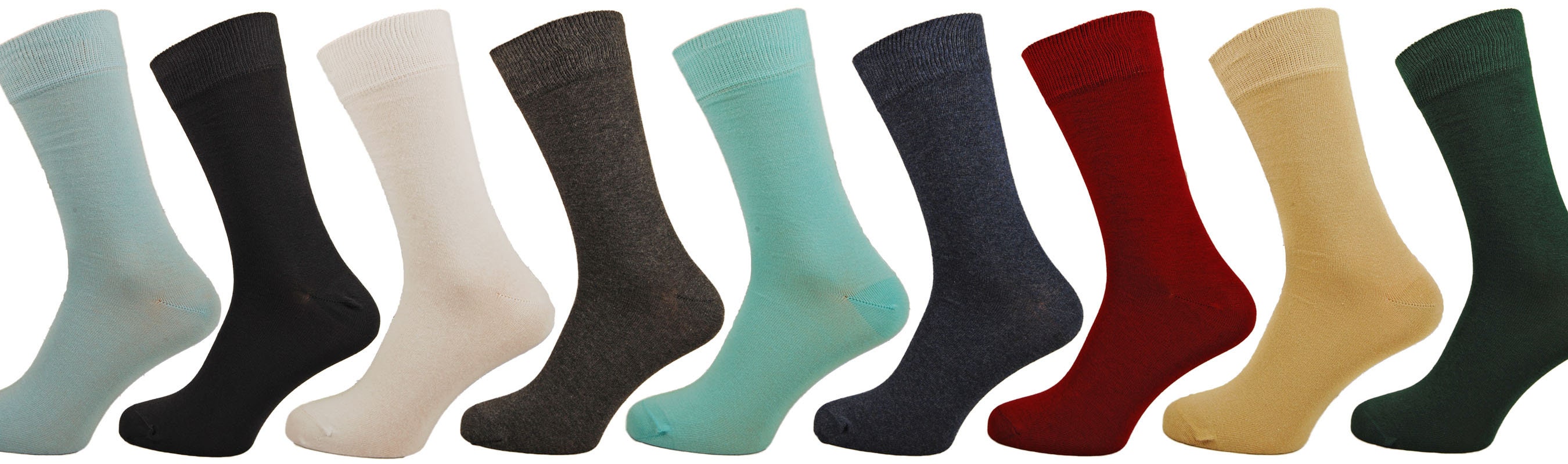 Image of Men's Plain Knit Dress Socks - One Size Uk 7-11/ Eu41 45/ Us 10 12