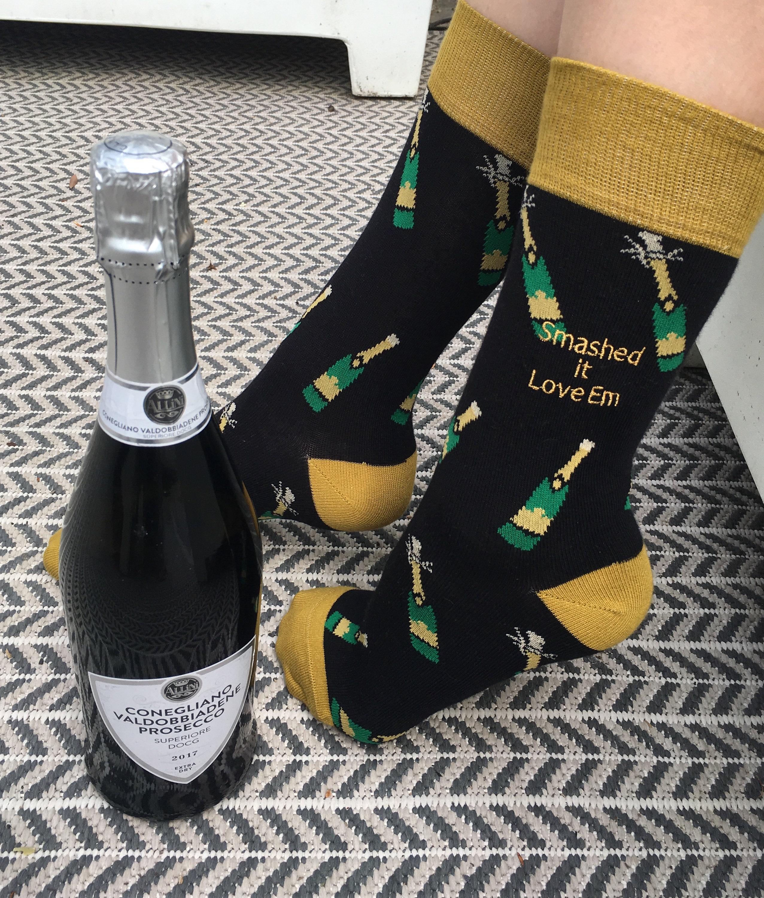 Image of Men's Cotton Rich Personalised Via Embroidery "Congratulations' Socks