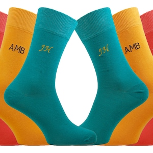 Par único de calcetines de vestir bordados con monograma a medida para mujer. 15 opciones de colores de calcetines / hechos a pedido / personalizados / a medida / regalo para ella