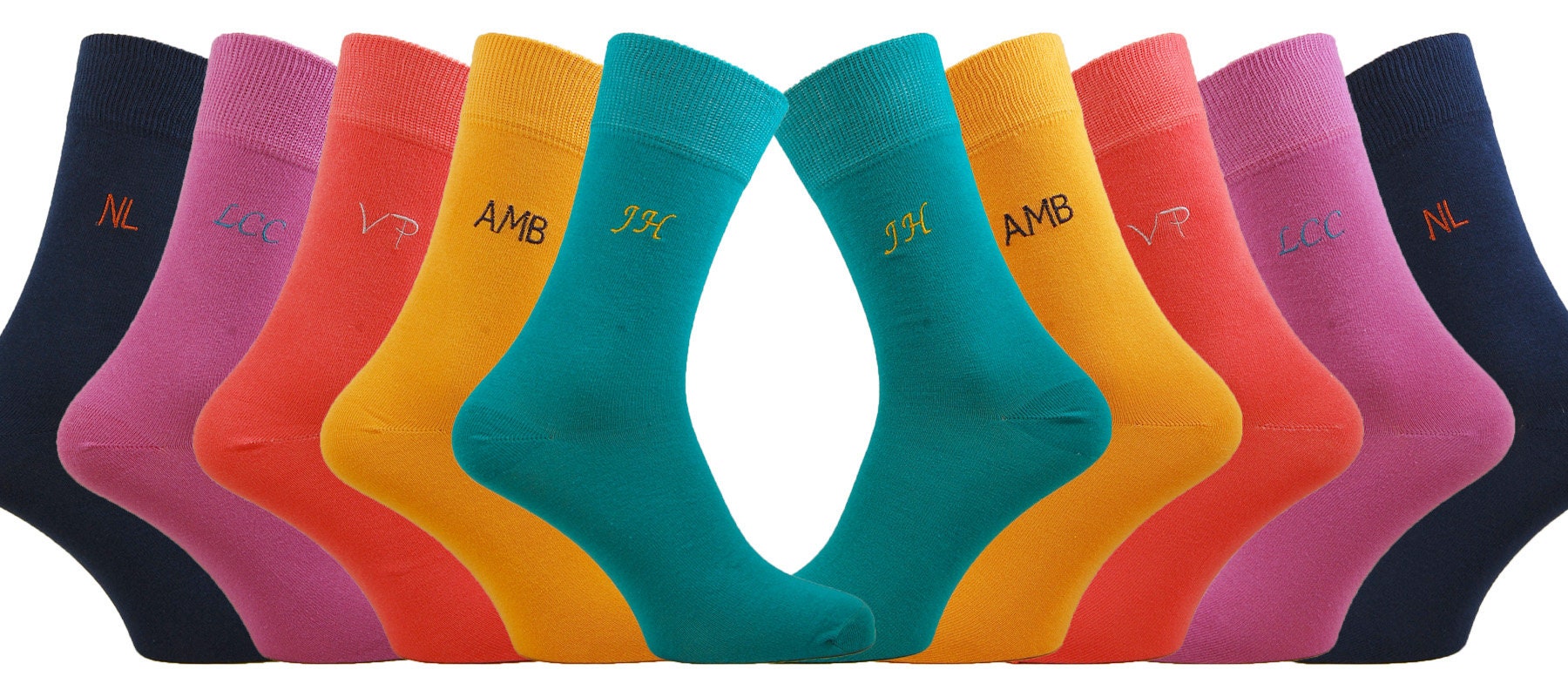 Single Pair Ladies Bespoke Monogram Dress Socks UK Size 4 Etsy