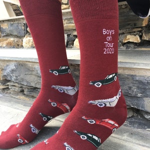 Men's 'Classic Sport' socks personalised to order via custom embroidery. Classic car / Porsche / Gift for him / Father's Day / 911. image 2