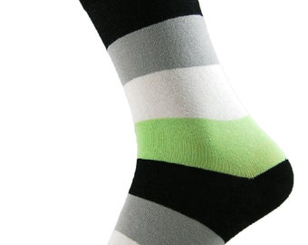 Unisex adults 'Agender Pride Socks'. LGBTQA+ / Pride flag / They/Them / Gender Neutral / Non-Binary / Unisex