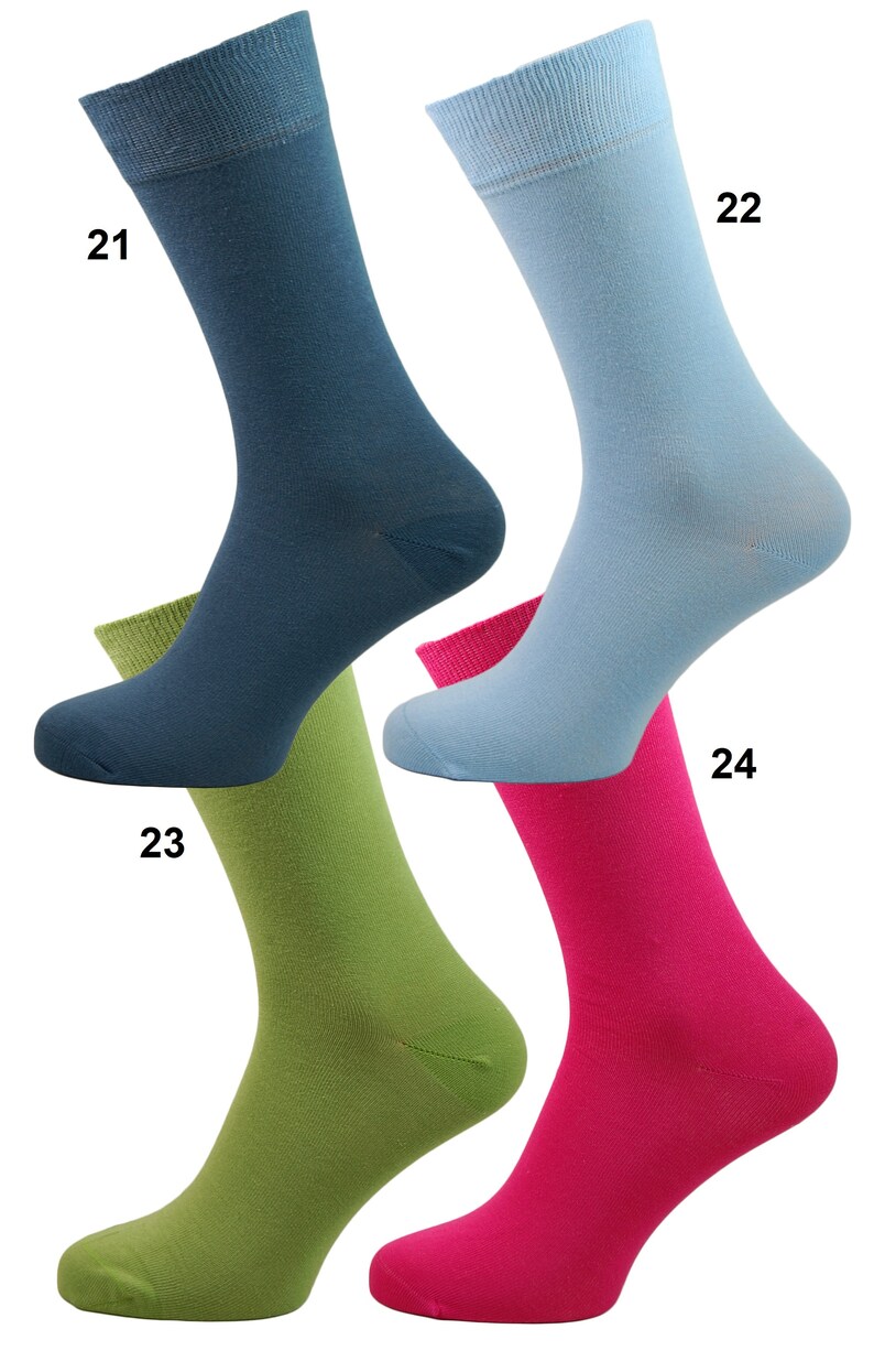 UK Size 7-11 EU size 41-46 Five pair Men/'s Bespoke Monogram Dress socks x27 sock colours available to select from. US size 8-12