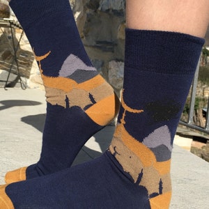 Men's 'Eid Mubarak socks. Eid Mubarak gift / Ramadan / Umrah Mubarak/ gift for men. image 1