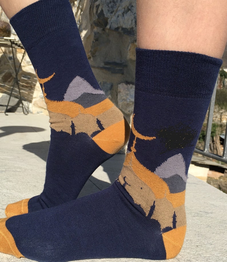 Men's 'Eid Mubarak socks. Eid Mubarak gift / Ramadan / Umrah Mubarak/ gift for men. image 1