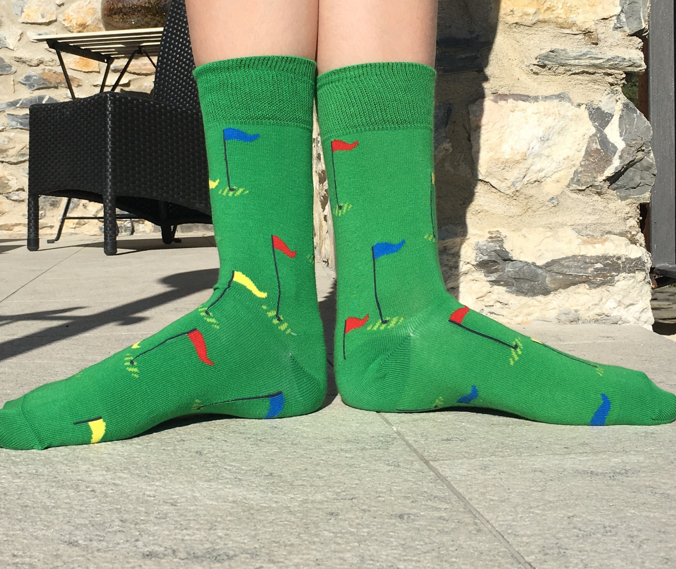 Image of Men's "It's Tee Time' Golf Socks, 1 Pair, Cotton Rich, Size Uk 7-11/Father's Day/ Birthday Gift For Men