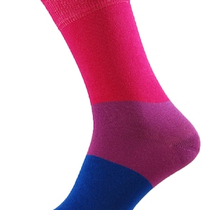 Unisex adults &#39;Bisexual Pride Socks&#39;. Cotton-rich, Pride Flag socks, unisex, LGBTQ socks, Pride week, Pride month