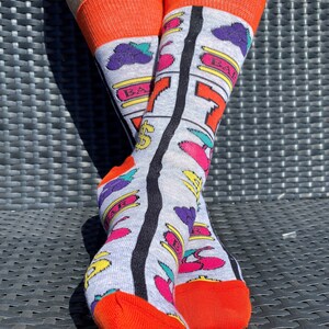 Men&#39;s &#39;Slot Machine/Lucky seven&#39; socks. Gift for him / Novelty / Lucky socks / Gambling / Slot Machine / Casino / Father&#39;s day