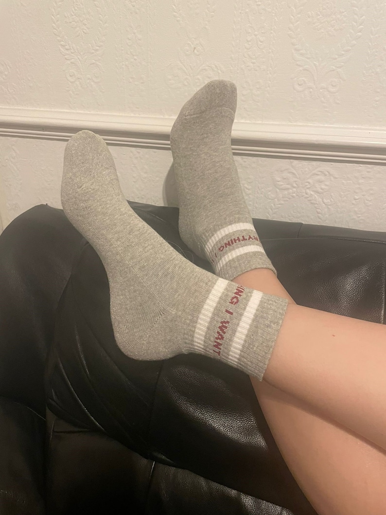 Things Socks Women's Mini Crew 'I Do Everything I Want To' Sport Socks. Gym Socks ...