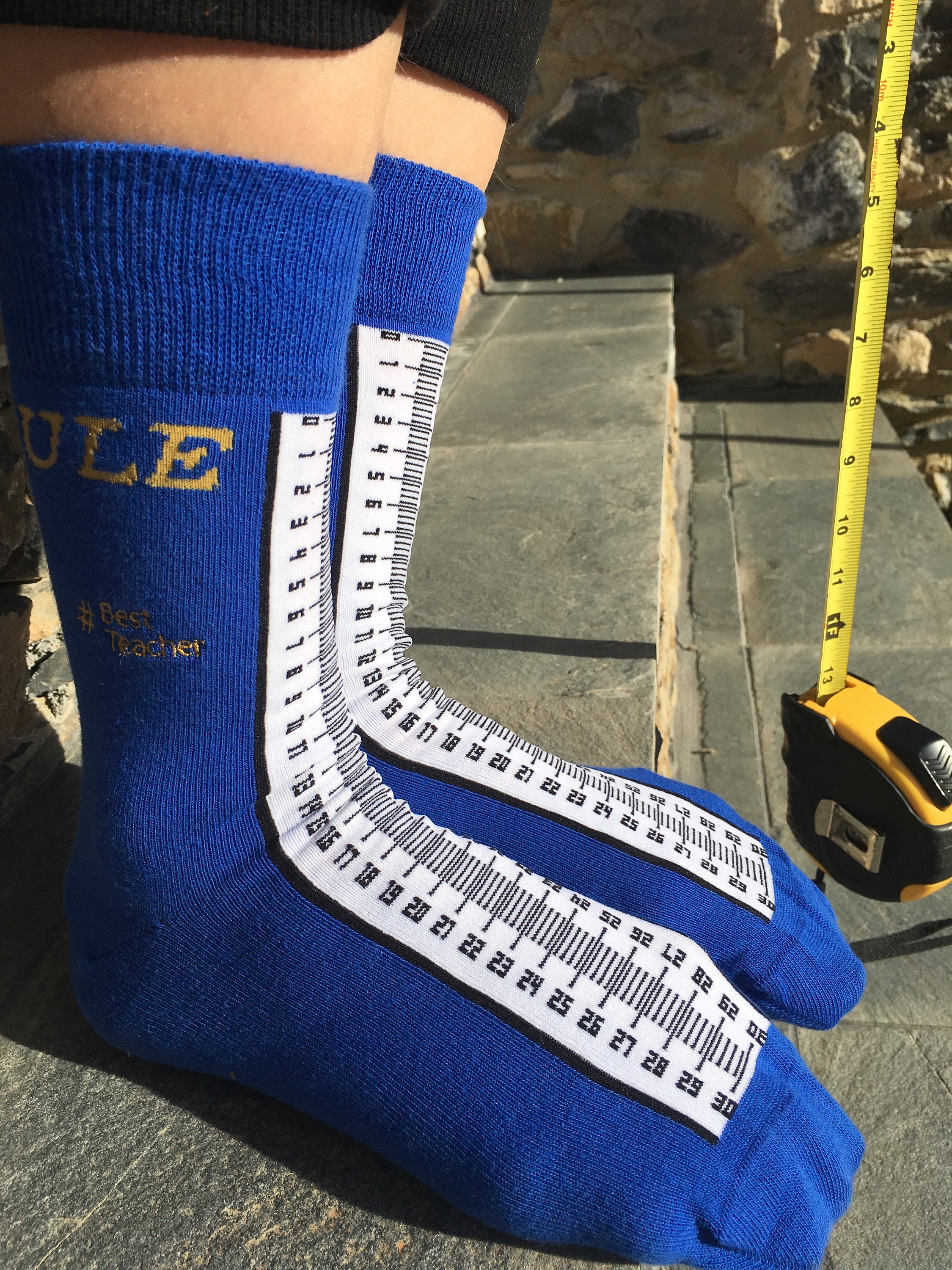 Image of Men's "You Rule' Socks Personalised Via Embroidery, Size Uk 7-11/Euro 41-45 Us 10-12