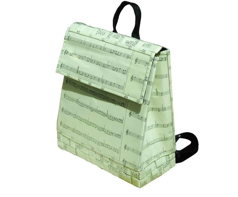 Backpack made from musical note sheet FREE SHIPPING gift for music lover women/'s backpacks upcycled back-pack musician piano violin student