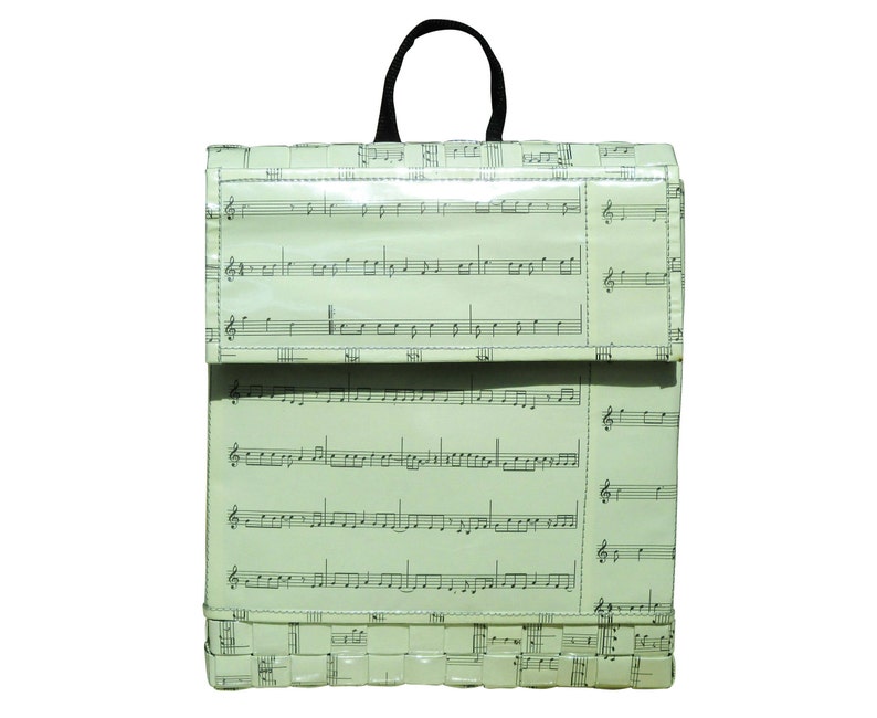 Backpack made from musical note sheet FREE SHIPPING gift for music lover women/'s backpacks upcycled back-pack musician piano violin student