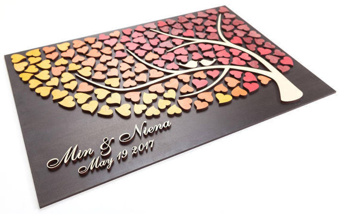 3D Wedding Guest Book Alternative Custom Guest Book Unique Etsy