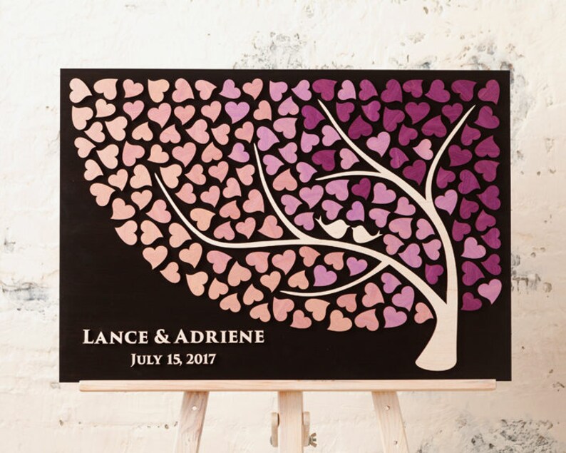 Wedding Guest Book Alternative 3D Guest Book Wood Rustic Etsy