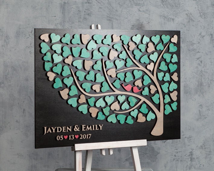 Alternative Guest Book Wedding 3D Guest Book Wood Rustic Etsy