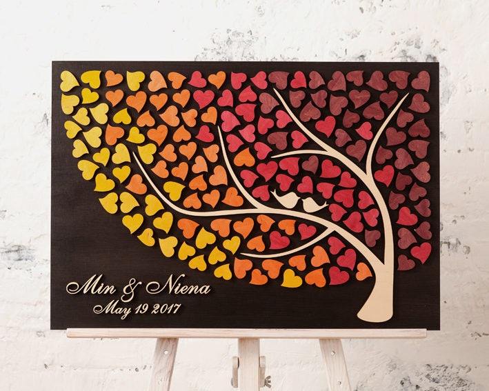 Alternative Guest Book Wedding 3D Guest Book Wood Rustic Etsy