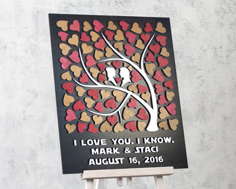 Star Wars Wedding Guest Book Alternative 3d Wood Guestbook Tree Star Wars Inspired Wedding Keepsake Custom Wedding Theme Sign In Guestbook