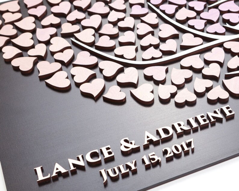 Wedding Guest Book Alternative 3D Guest Book Wood Rustic Etsy