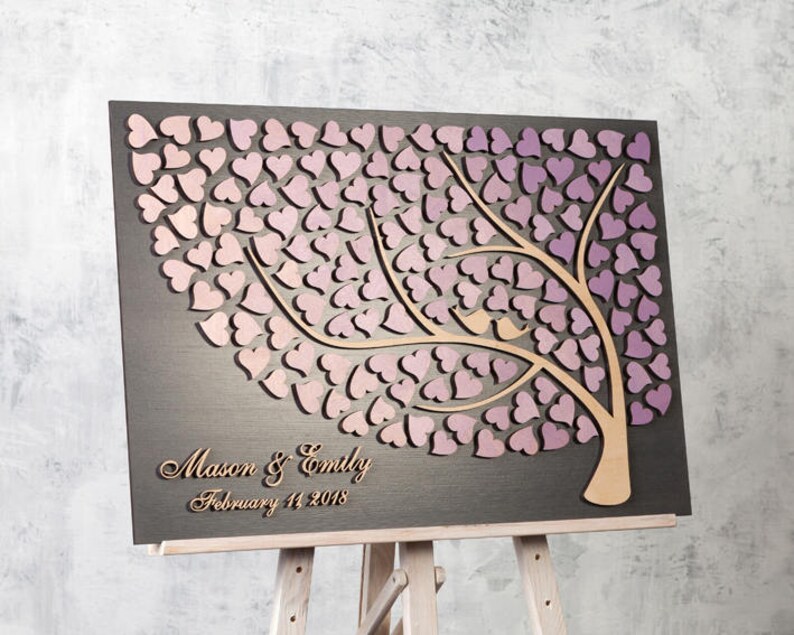 Custom Wedding Guest Book Alternative LILAC WEDDING IDEA Etsy