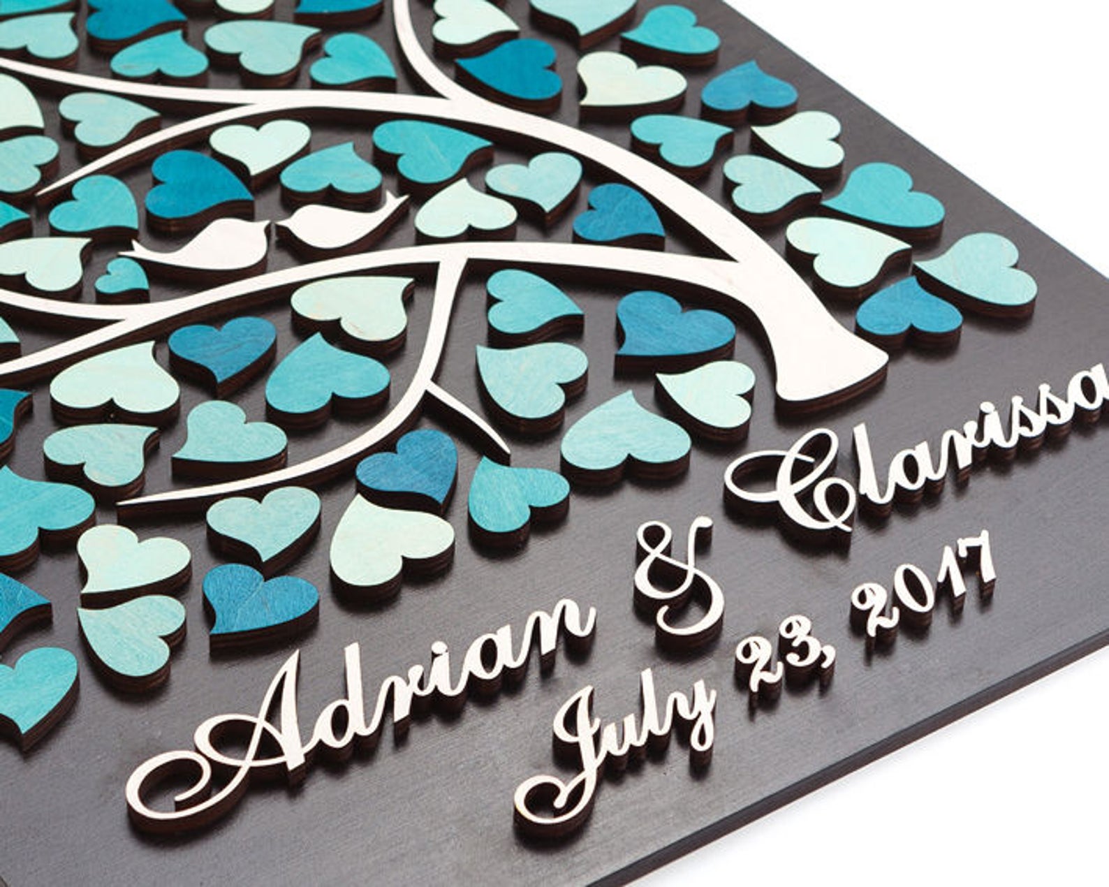 Wedding Guest Book 3D Alternative Wedding Tree Wooden Guest Etsy