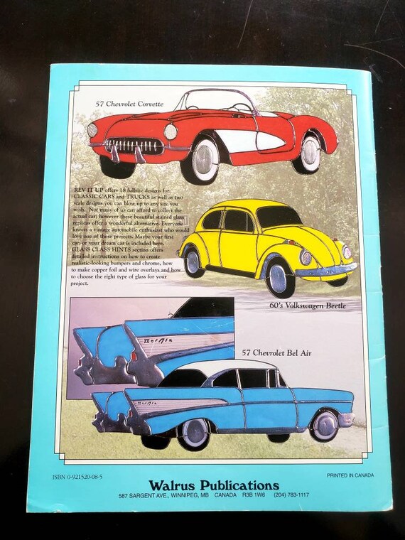 Stained Glass Pattern Book - Rev-it-up Classic Cars and Trucks in