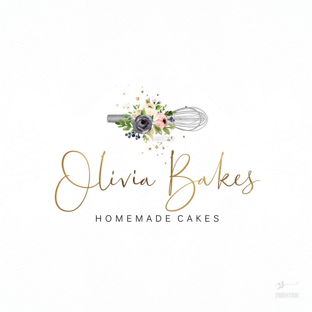 Baking Premade Logo Bakery Logo Whisk Cooking Logo Kitchen | Etsy