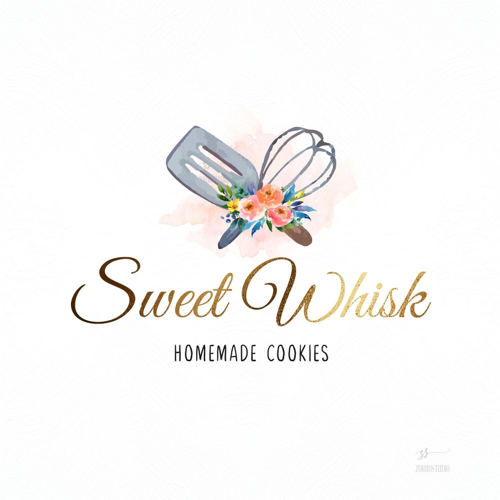 Baking Premade Logo Whisk Logo Cooking Logo Kitchen Utensils Etsy