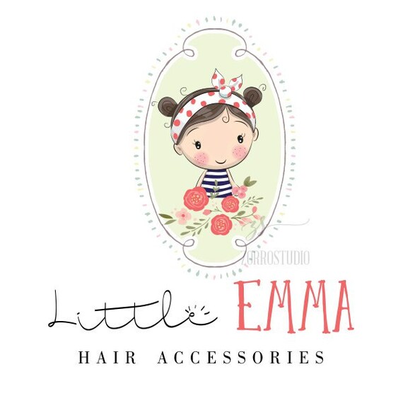 Premade Logo Design Bebe Fille Bandeaux Cheveux Accessoires Etsy