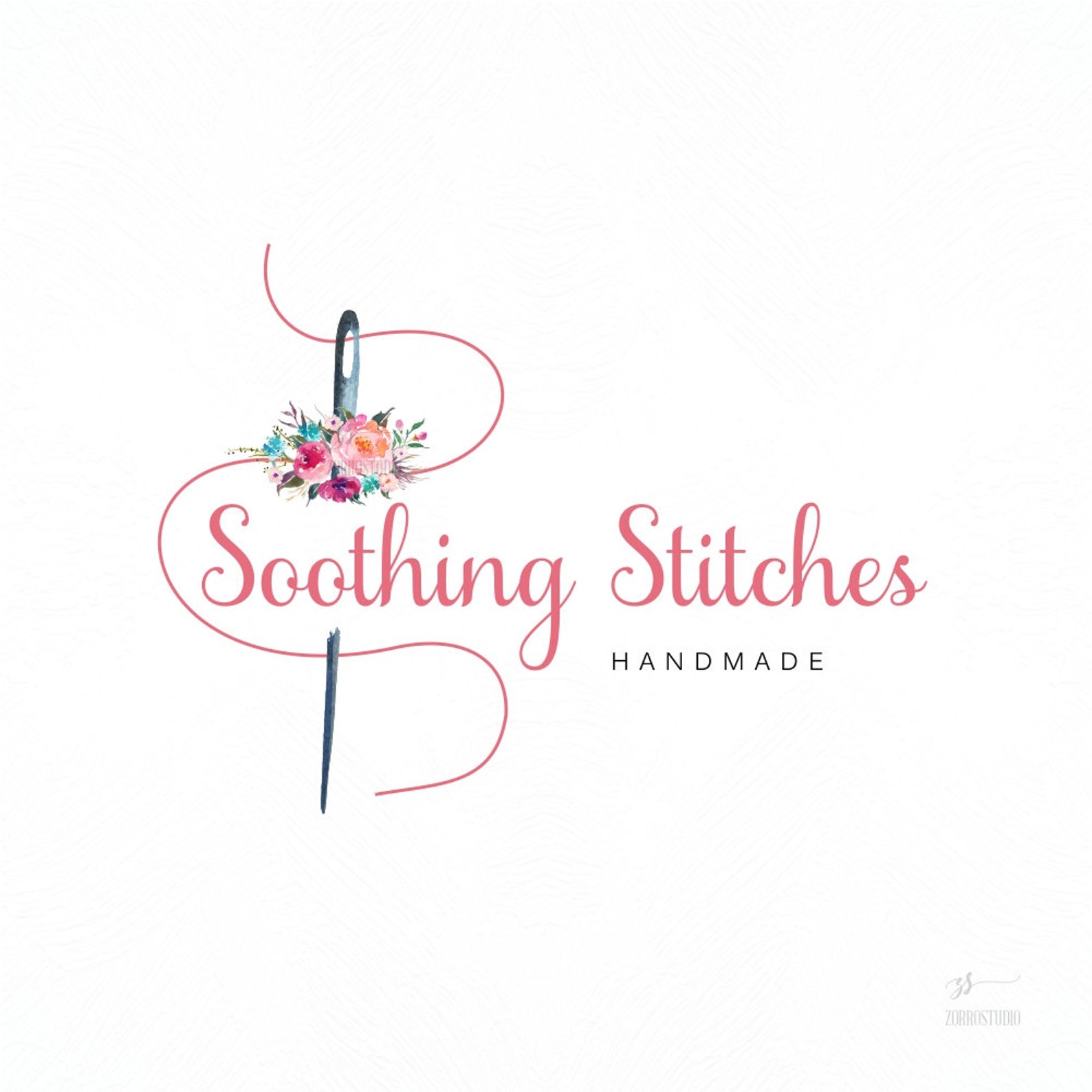 Premade Logo Sewing Logo Design Thread Spool Logo Needle Logo Etsy
