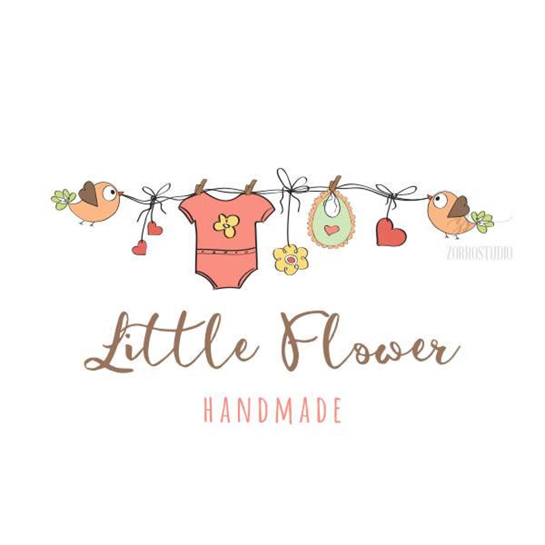 Premade Logo Design Baby Girl Clothing Hair Accessories - Etsy