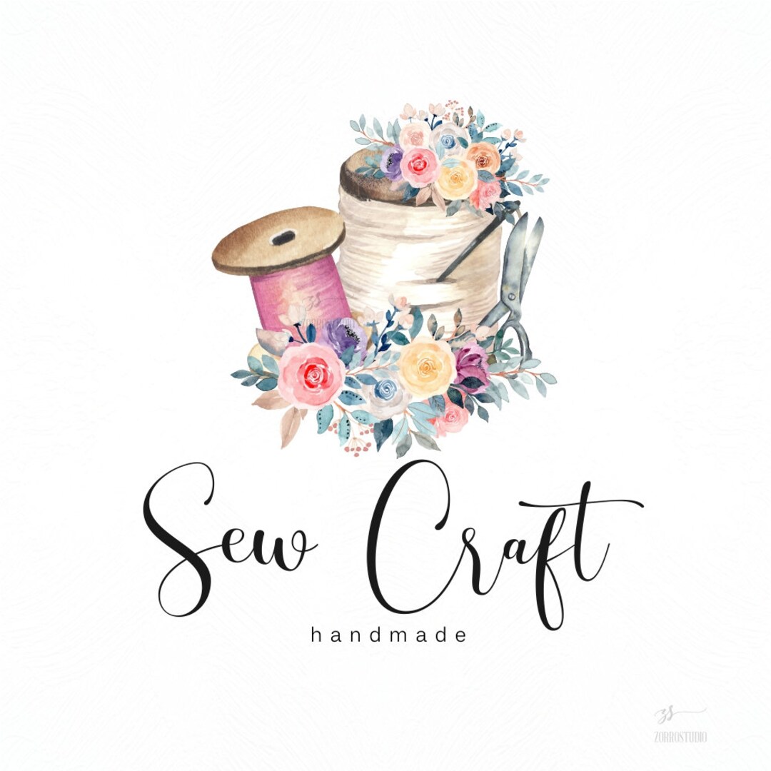 Premade Logo Sewing Logo Design Thread Spool Logo Needle Logo Etsy
