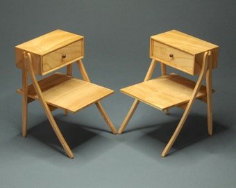 1/6 scale handmade mid-modern design precious wooden nightstand for dolls, Blythe, Momoko, BJD