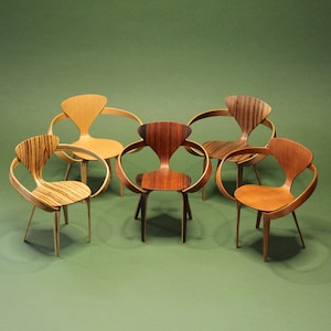 1/6 scale handmade mid-modern precious wooden armchair for dolls, Blythe, Momoko, dolls