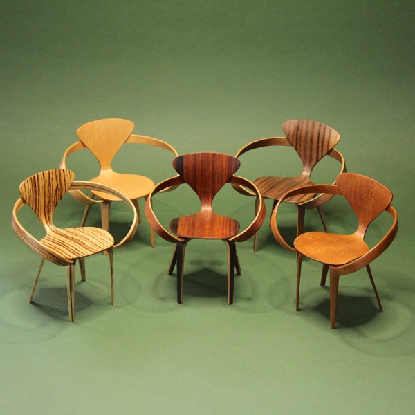 1/6 scale handmade mid-modern precious wooden armchair for dolls, Blythe, Momoko, dolls